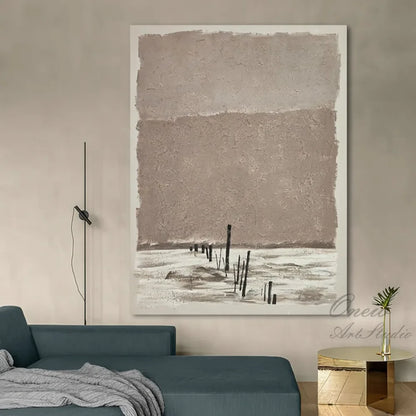 Mhemy Portrait Oil Painting Hand Painted on Canvas Large Wall Art Abstract Grey Textured Girl Art Painting Modern Wall Decor