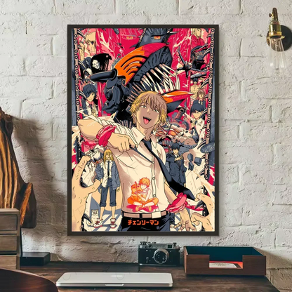 Chainsaw Man Poster Canvas Art