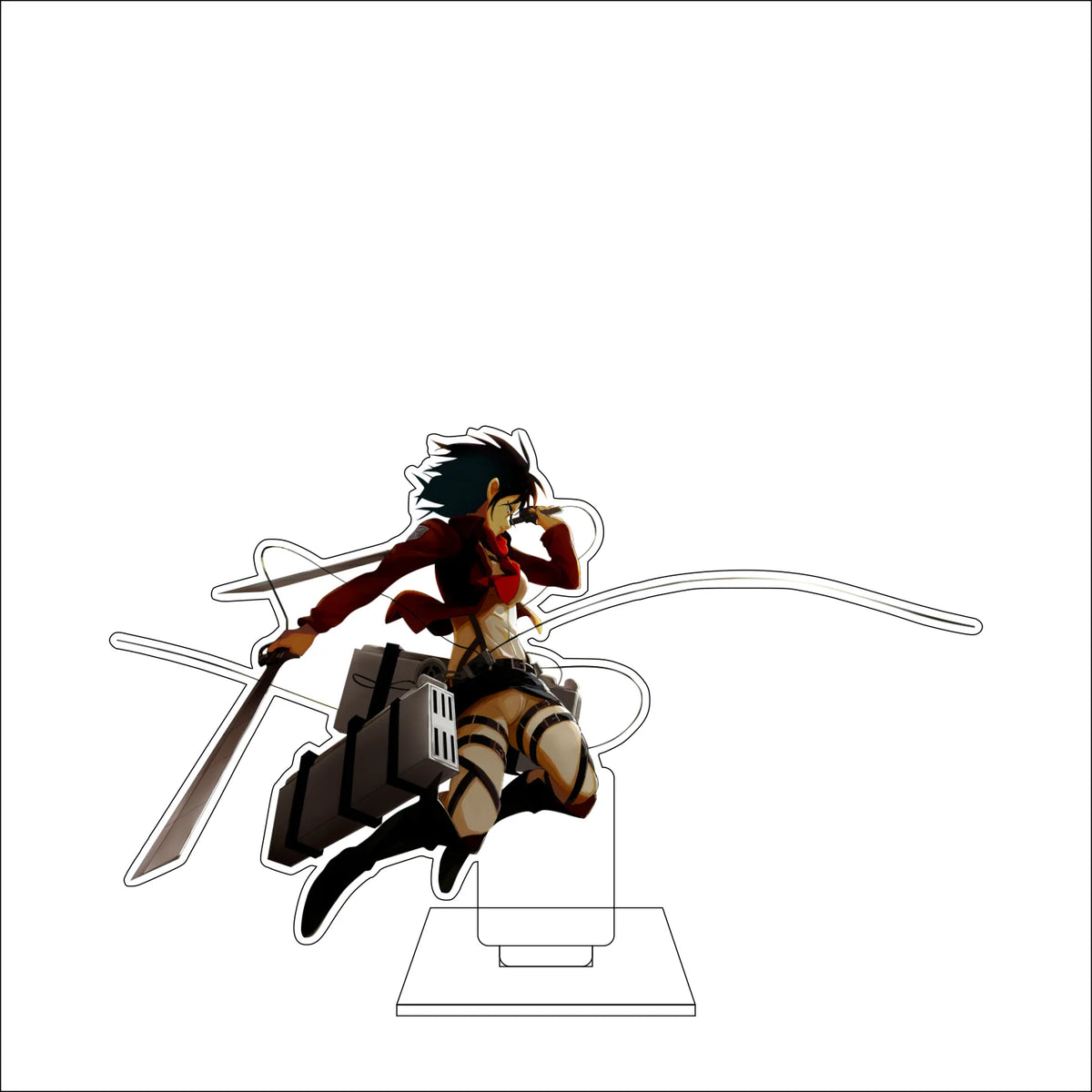 16CM Anime Attack on Titan Cosplay Acrylic Figure Stand Plate Eldo Gin Floch Forster Ornaments Gifts