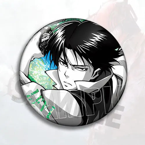 Attack on Titan Anime Badge Pin Set Levi Ackerman Eren Yeager Mikasa Ackerman Hange Zoe Sasha Braus Jean Kirstein Metal Brooch