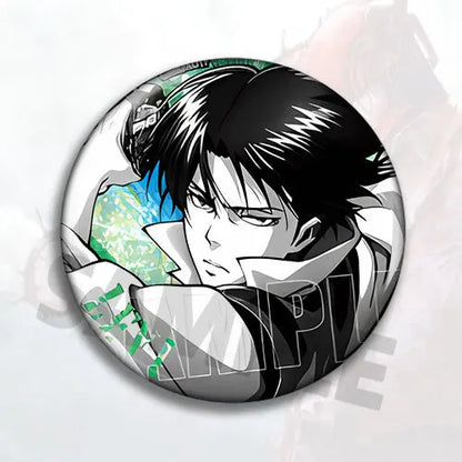 Attack on Titan Anime Badge Pin Set Levi Ackerman Eren Yeager Mikasa Ackerman Hange Zoe Sasha Braus Jean Kirstein Metal Brooch