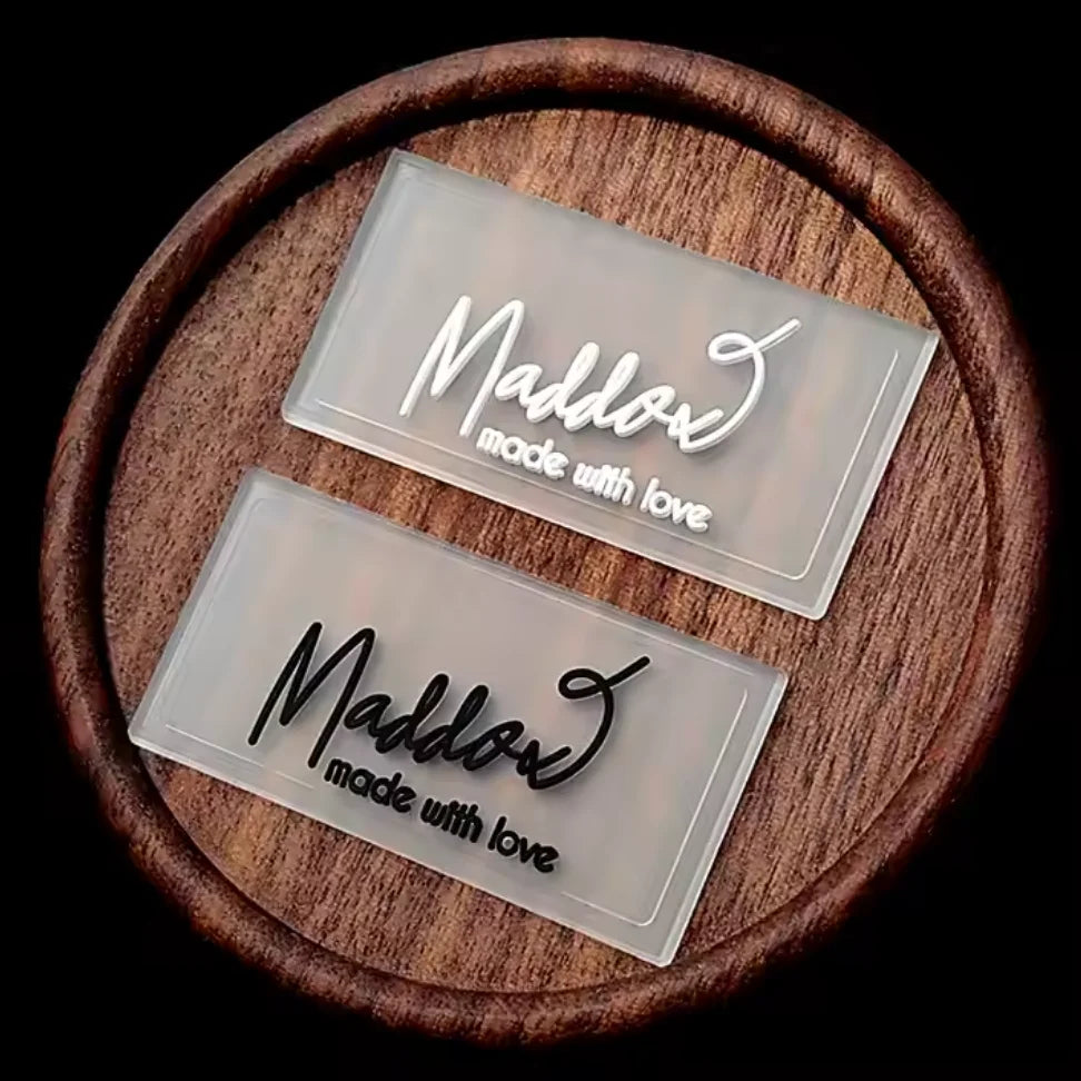 Custom 3D Transparent Silicon PVC Patches for Beanies Rubber Labels Sew on Clothing Design Logo Garment Accessories