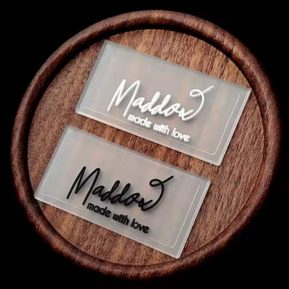 Custom 3D Transparent Silicon PVC Patches for Beanies Rubber Labels Sew on Clothing Design Logo Garment Accessories