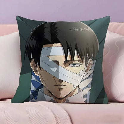 Attack on Titan Levi Ackerman Pillow Case Ultra Soft Skin Friendly Fabric Cloud Like Comfort & Concealed Zipper