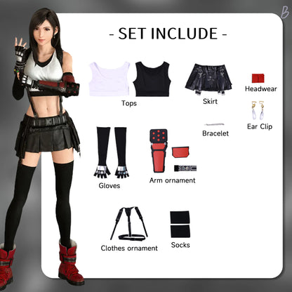 Final Fantasy Tifa Lockhart Cosplay Costume