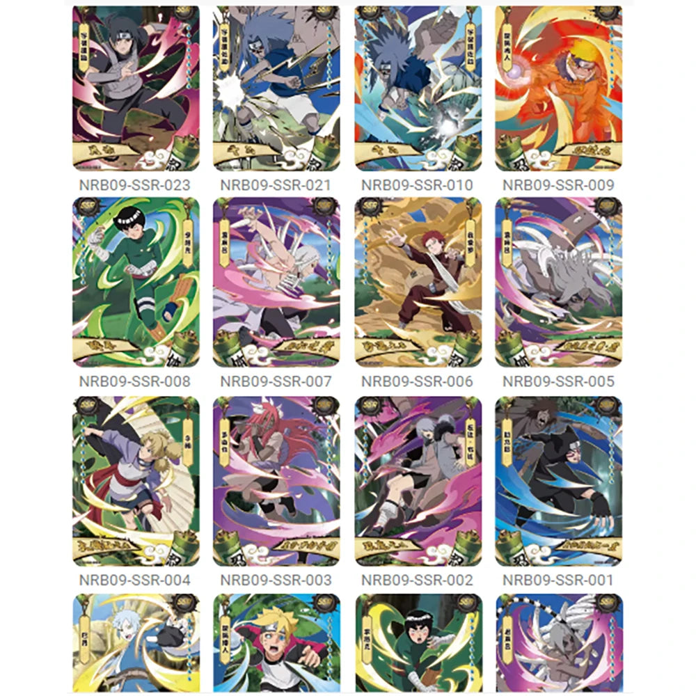 Kayou Naruto Card Set AR CR MR UR PTR SSR SR R T2W9 T4W8 Full Series Uzumaki Sasuke Hinata Uchiha Anime Collection Cards Toy Gif