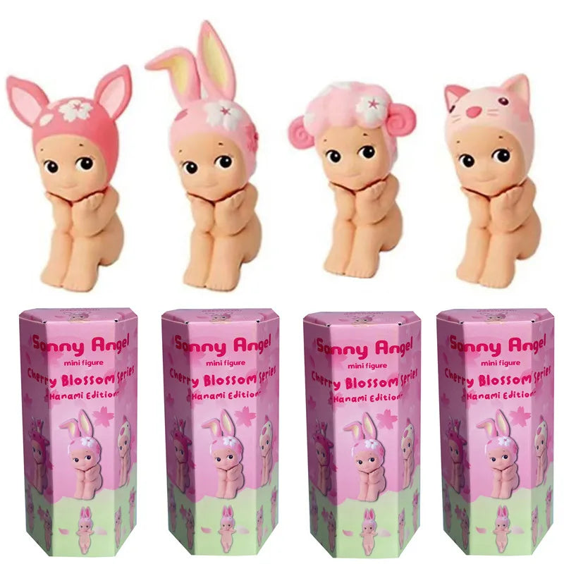 1-12pcs cherry blossom series hippers blind box mini figure collectible phone decoration table christmas gift mystery box