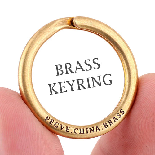Brass Titanium Zirconium Stainless Steel Key Rings Keychains