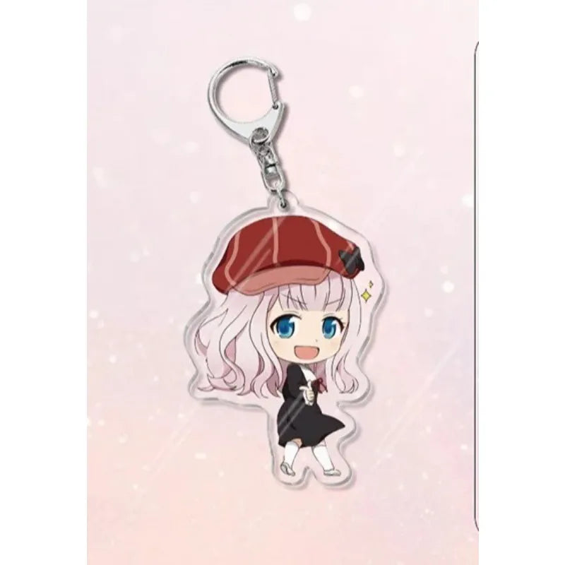 Shirogane Kei Kaguya Shinomiya Fujiwara Chika Popular Anime Peripheral Acrylic Keychain Backpack Pendant Campus Creative Gift