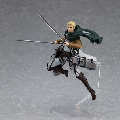 Figma 446 Attack On Titan Erwin Smith In Stock Anime Action Figure Collectible Model Toy For Fans Desktop Decoration