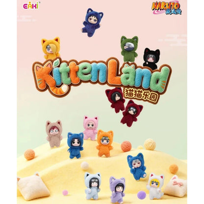 In Stock Genuine EAKI Naruto Shippuden KittenLand Vinyl Series Third Blind Box Plush Figurine Model Toys Collection Present
