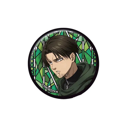 Attack on Titan Levi Ackerman Erwin Smith Anime Manga Series Character Metal Tin Pin Badge Collectible Merchandise Fan Gift