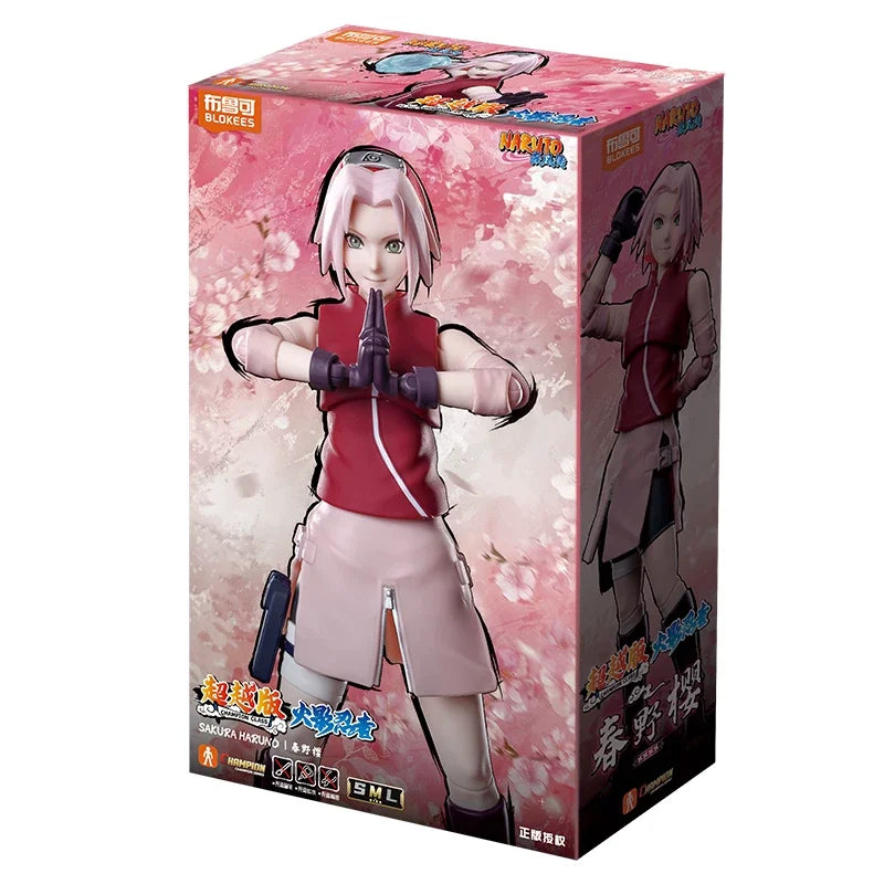Blokees Naruto Champion Class Sakura Haruno Kakashi Hatake Multi Joint Buildable Figurine Spare Hands Fine Ninja Paint Toy Gift