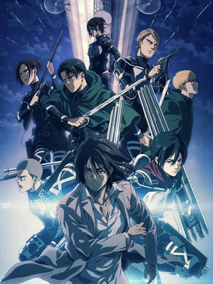 Japanese Anime Attack on Titan New Diamond Art Painting Captain Levi Ackerman Mikasa Picture Mosaic DIY Cross Stitch Kits Decor