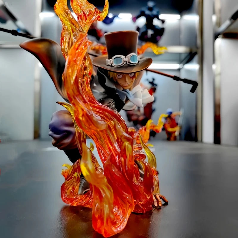 Anime One Piece Gk Figure Iu Resonance Fire Fist Sabo Revolutionary Army Pvc Action Figurine Decoration Model Statue Toys Gifts