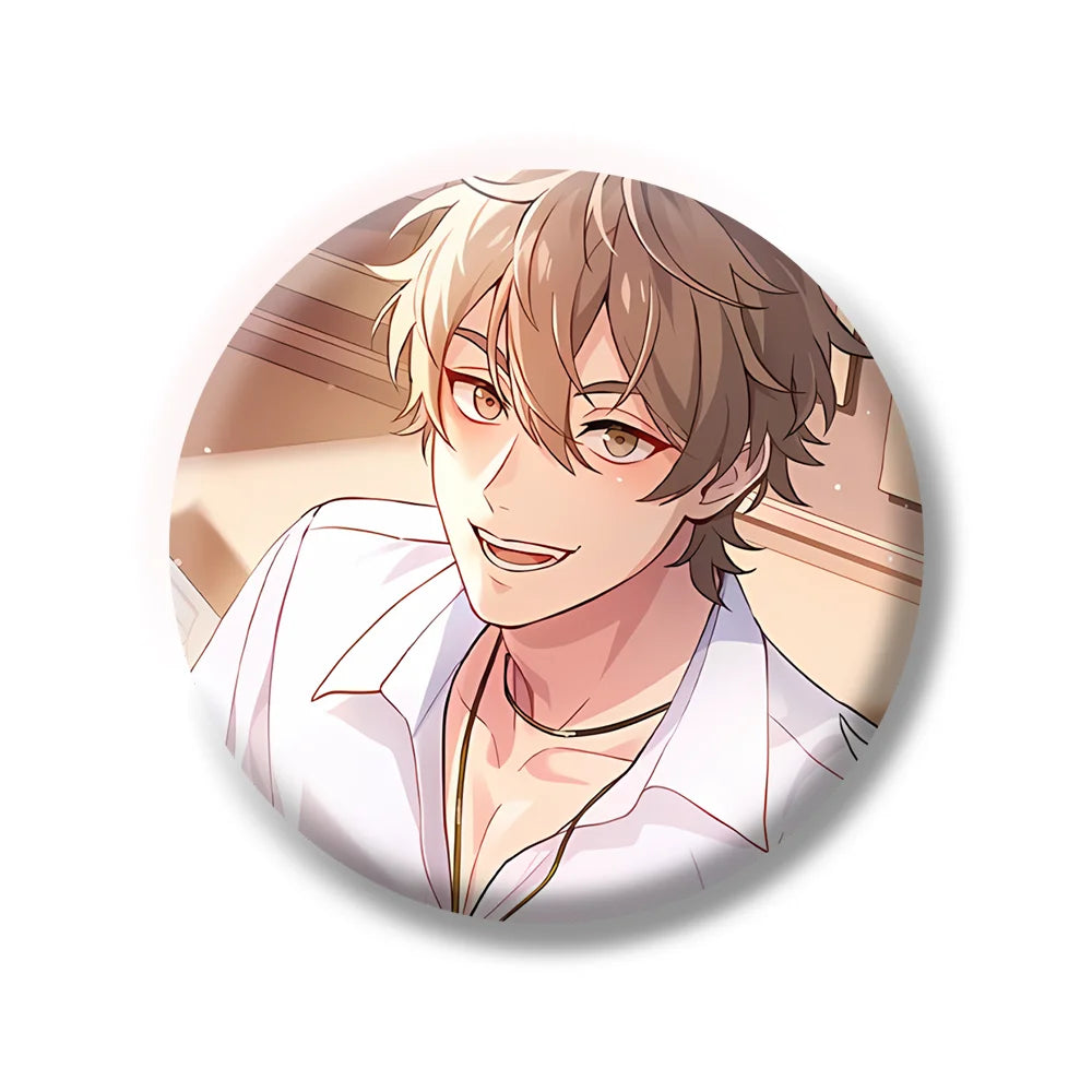 Cartoon Anime Game Nu: Carnival Eiden Yakumo Olivine Kuya Blade Metal Badge Button Brooch Pin Cosplay Cute keychains fans Gifts