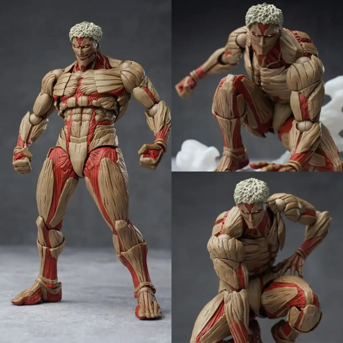 NEW Kaiyodo  Revoltech AMAZING YAMAGUCHI Attack on Titan Eren Jaeger Armored Titan Female Titan Action Figures Model Toy