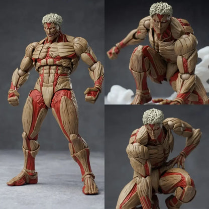 NEW Kaiyodo  Revoltech AMAZING YAMAGUCHI Attack on Titan Eren Jaeger Armored Titan Female Titan Action Figures Model Toy