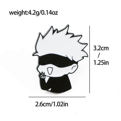 Gojo Satoru Cats Enamel Pin Kawaii Anime Role Eye Mask Cute Manga Brooches Badge Jujutsu Kaisen Anime Accessories For Backpack