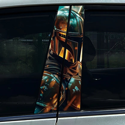 Graffiti Anime Mandalorian Yoda Car B Pillar Sticker