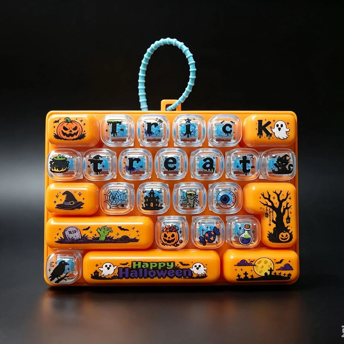 New Giant Keycap Keycap 26-piece Set Keychain Keycap Clicker Bag Charms Key Caps Keyboard Fidgets Clicker Halloween Xmas Gifts