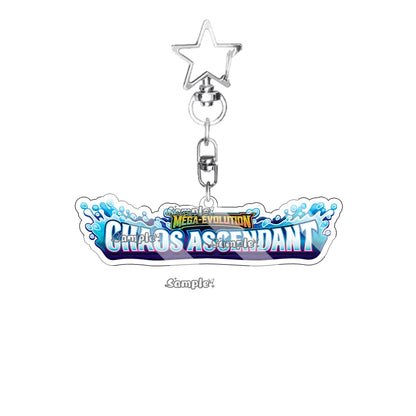 Anime French Version Mega Evolution TCG Logo Pocket Monsters 5cm Acrylic Keychain Creative Small Card Bag Pendant Decoration Toy