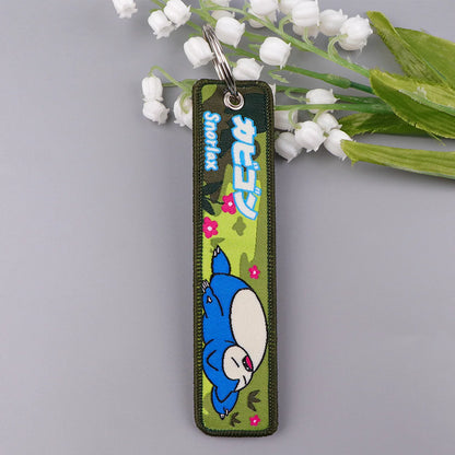 Anime Game Embroidery Keychain