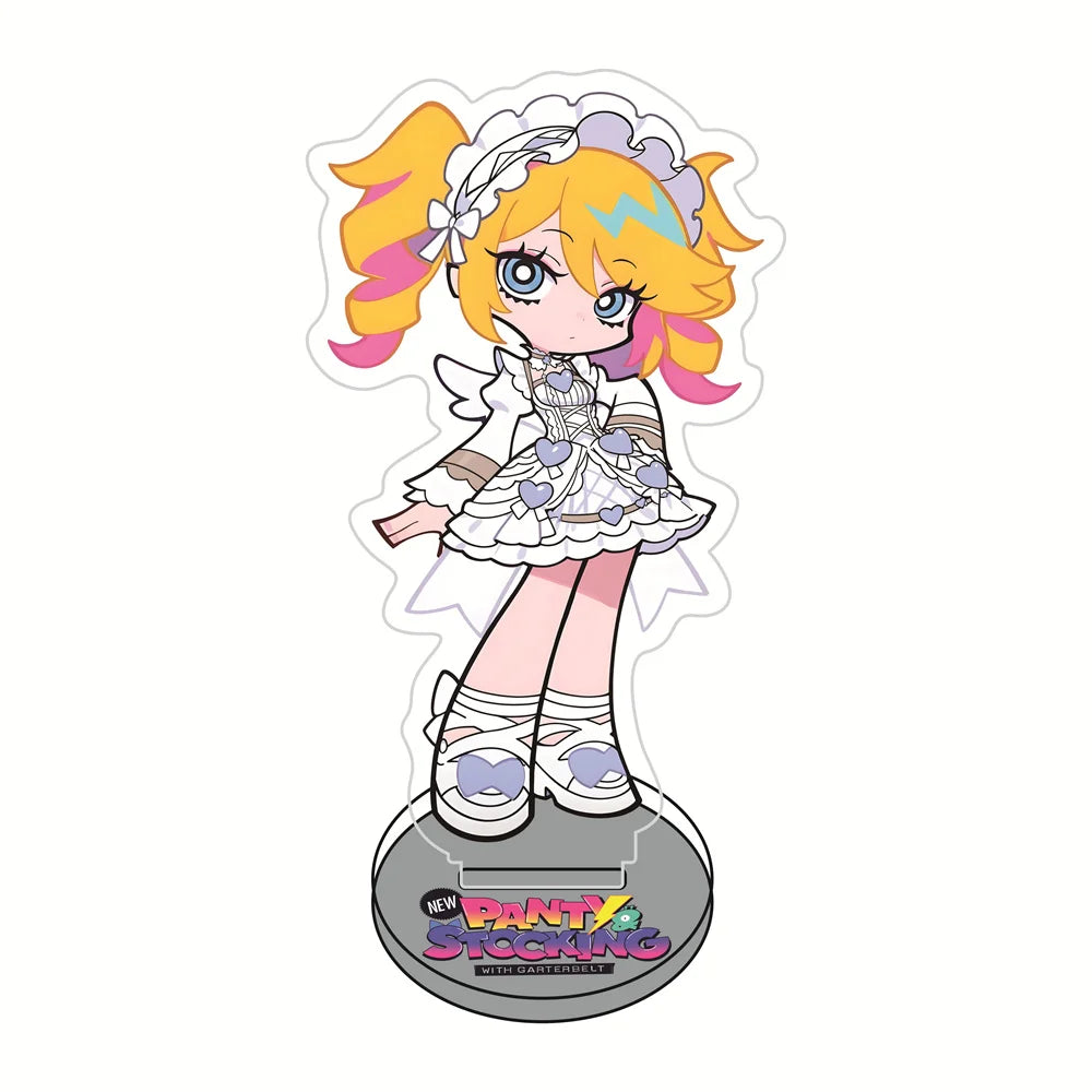 Panty & Stocking 10cm with Garterbelt Acrylic Stand Figures Keychain