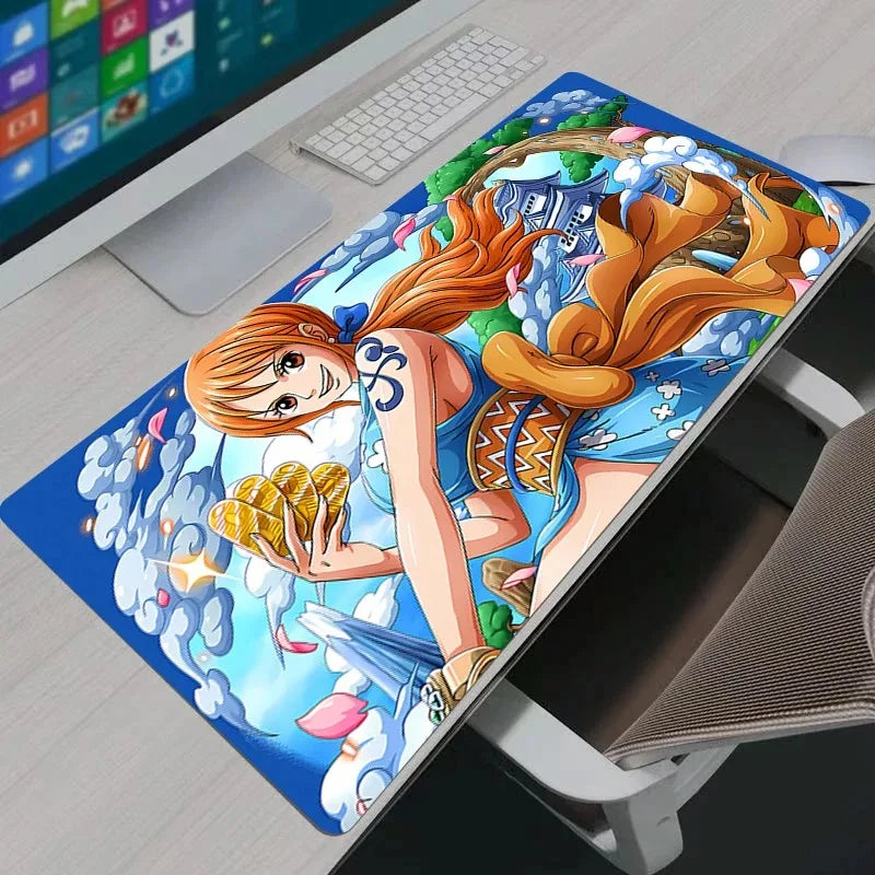 Large One Piece Mouse Pad Gamer Nami Computer Desk Mat Modern Table Keyboard Laptop Carpet XXL Gaming Mousepad Girl's Gift