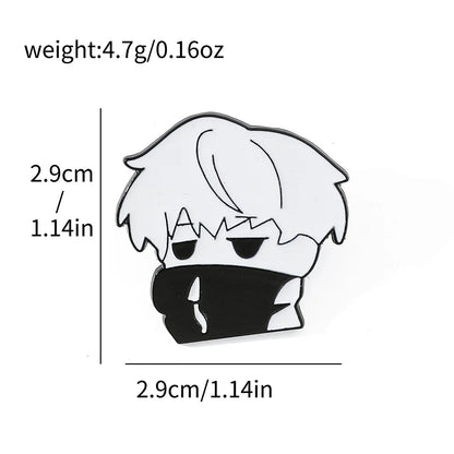 Gojo Satoru Cats Enamel Pin Kawaii Anime Role Eye Mask Cute Manga Brooches Badge Jujutsu Kaisen Anime Accessories For Backpack