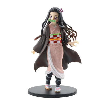 Anime Demon Slayer Kimetsu no Yaiba Figure Kamado Tanjirou Action Figure Agatsuma Zenitsu Nezuko Warrior PVC Model Toys