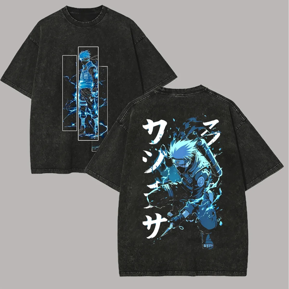Naruto Kakashi Hatake Acid Wash Tee