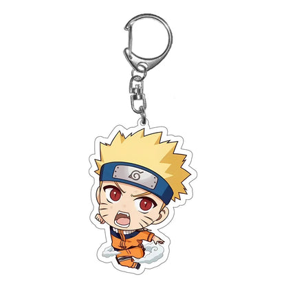 Naruto Anime Akatsuki Uchiha Itachi Acrylic Keychain Fashion Key Ring Bag Charms Girl Pendant Jewelry Cute Creative Friends Gift