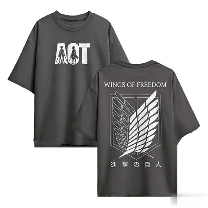 Attack on Titan Anime T Shirt Men Women Graphic Tee 2026 Summer Oversized Short Sleeve Casual Tops Cotton Streetwear Y2k Clothes