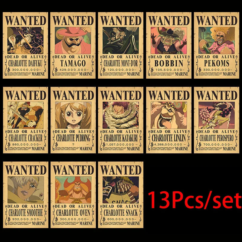 One Piece Luffy Wanted Posters