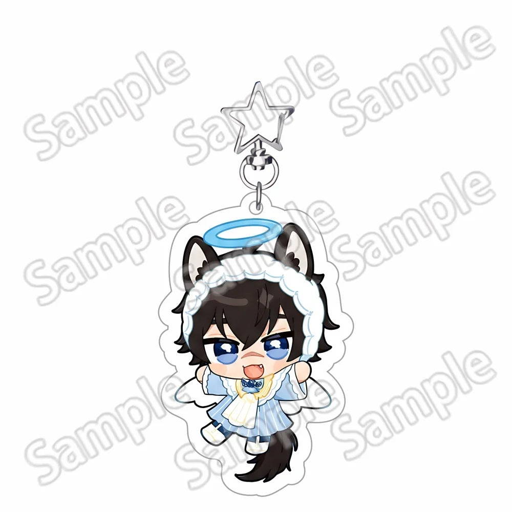 New Anime Game 6cm Nu: Carnival Keychain Stand Olivine Quincy Blade Acrylic Model Standing Sign Cake Topper Holder Desk Decor