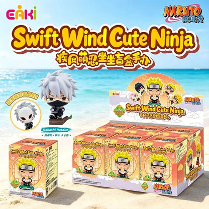 Eaki Naruto Shippuden Itachi Uchiha Sitting Chibi Figure Blind Box Magnetic Mask Collectible Anime Figurine Desk Decoration Gift