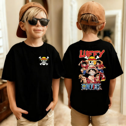 One Piece Japanese Anime Printed Men's T-Shirt Roronoa Zoro Children's Harajuku Short Sleeve Kids Luffy Cotton T-shirt Clothing