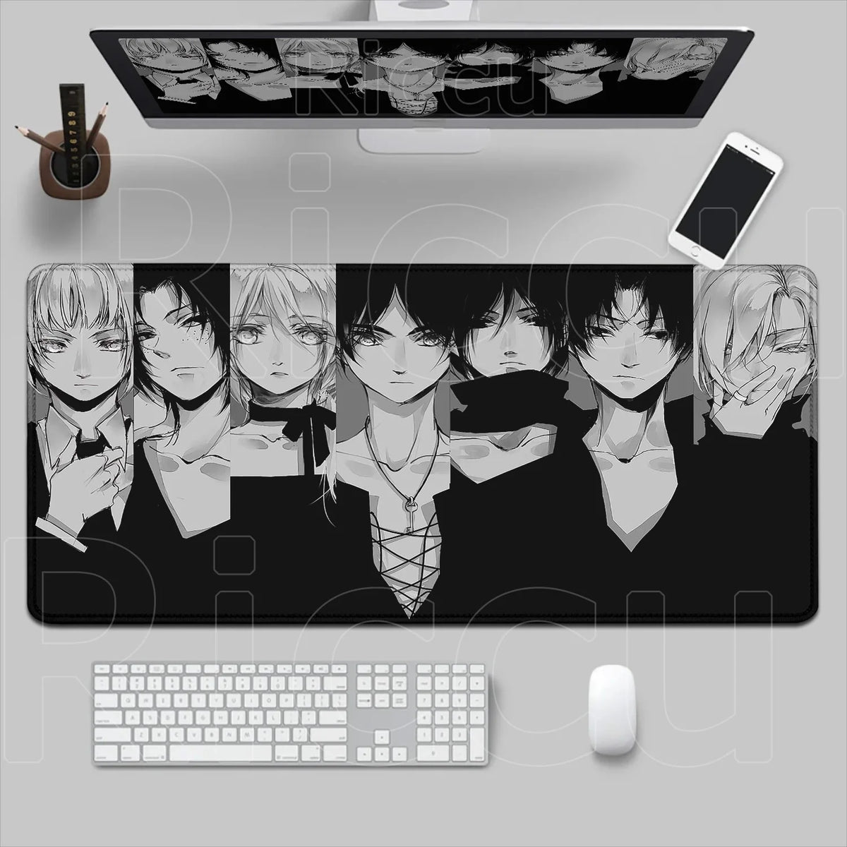New HD Printing Attack on Titan Anime Desk Mat Large Lock Edge Mouse Pad Computer Mousepad Gaming Laptop Keyboard Mouse Mats Rug