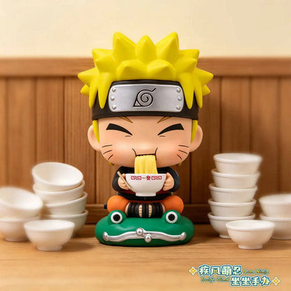 Eaki Naruto Shippuden Itachi Uchiha Sitting Chibi Figure Blind Box Magnetic Mask Collectible Anime Figurine Desk Decoration Gift
