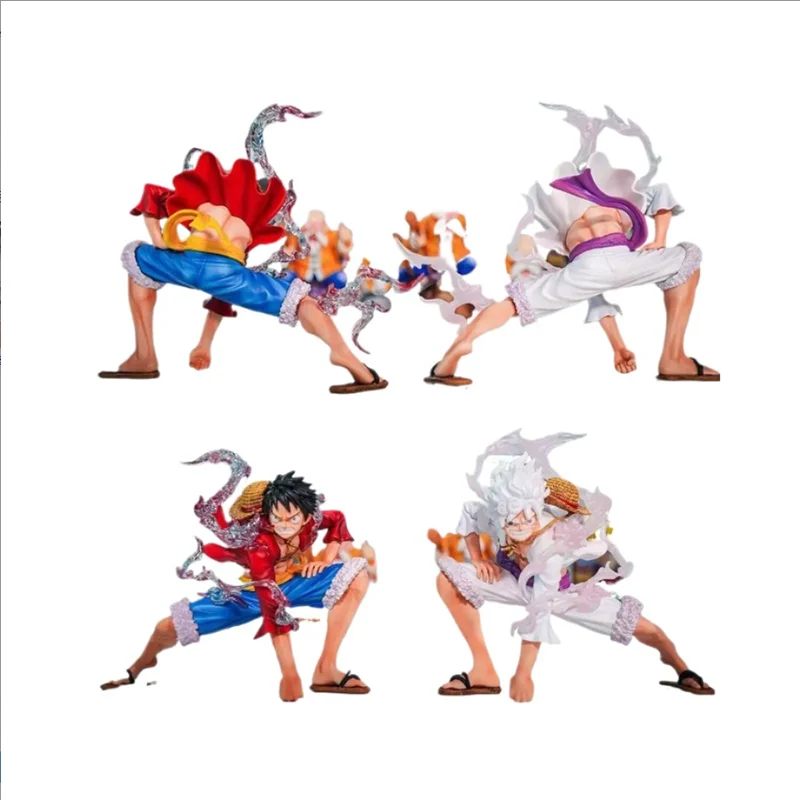 One Piece Luffy Gear 5 Nika Eight Times Mirror PVC Anime GK Figure Statue 19*13*16CM 270G Desktop Decor For Anime Collectors