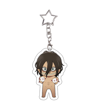 26pcs Attack on Titan Acrylic Keychain Mikasa Annie Levi Chibi Keyring Key Accessories Pendant Collect Reiner Birthday Gift