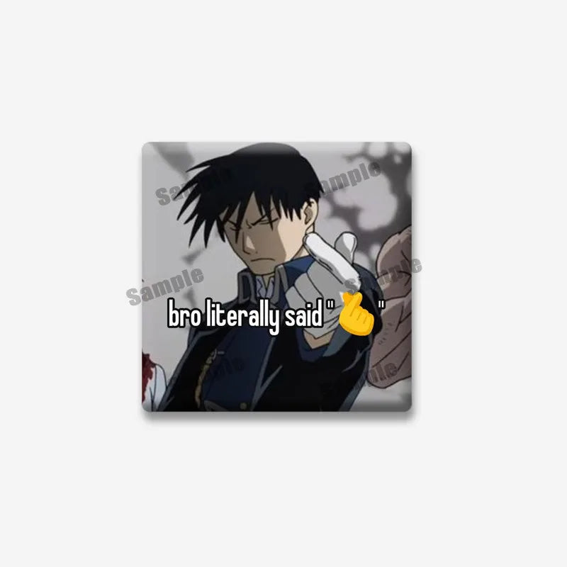 Fullmetal Alchemist Edward Elric Square Pin – Cartoon Enamel