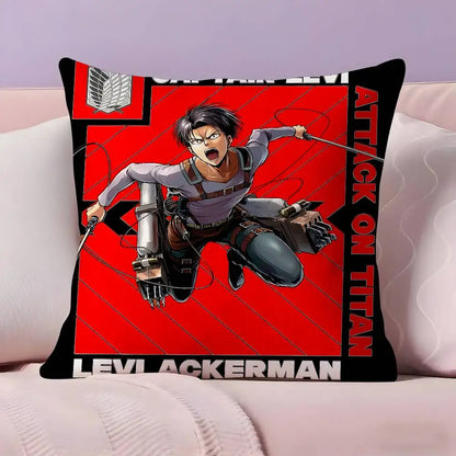 Attack on Titan Levi Ackerman Pillow Case Ultra Soft Skin Friendly Fabric Cloud Like Comfort & Concealed Zipper