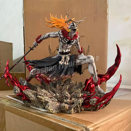 23cm Bleach Hollow Ichigo Action Figure Collectible Doll Saigo No Getsuga Tenshou Hollowfied Kurosaki Ichigo Statue Model Toys