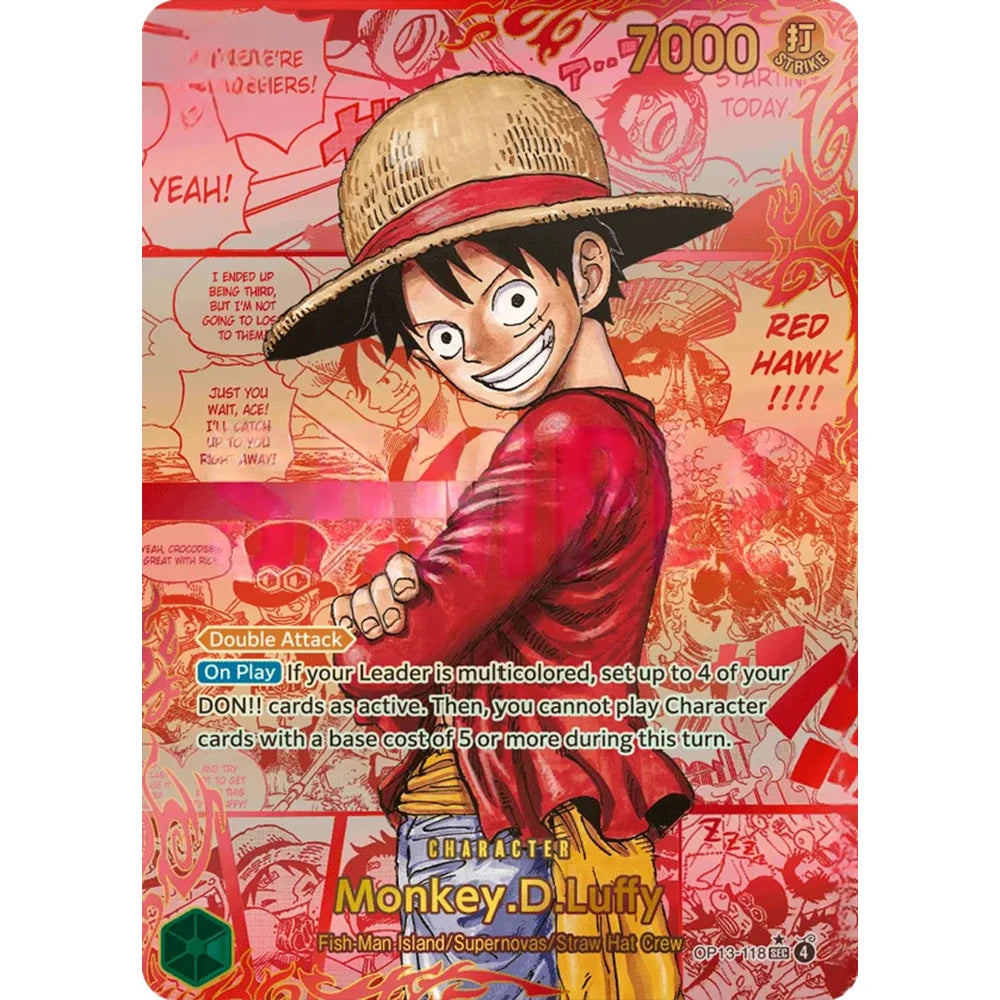 ONE PIECE Collection Cards GAME Monkey.D.Luffy Portgas.D.Ace Sabo  EN DIY High Quality Self Made Game Anime Cards Gift Toy