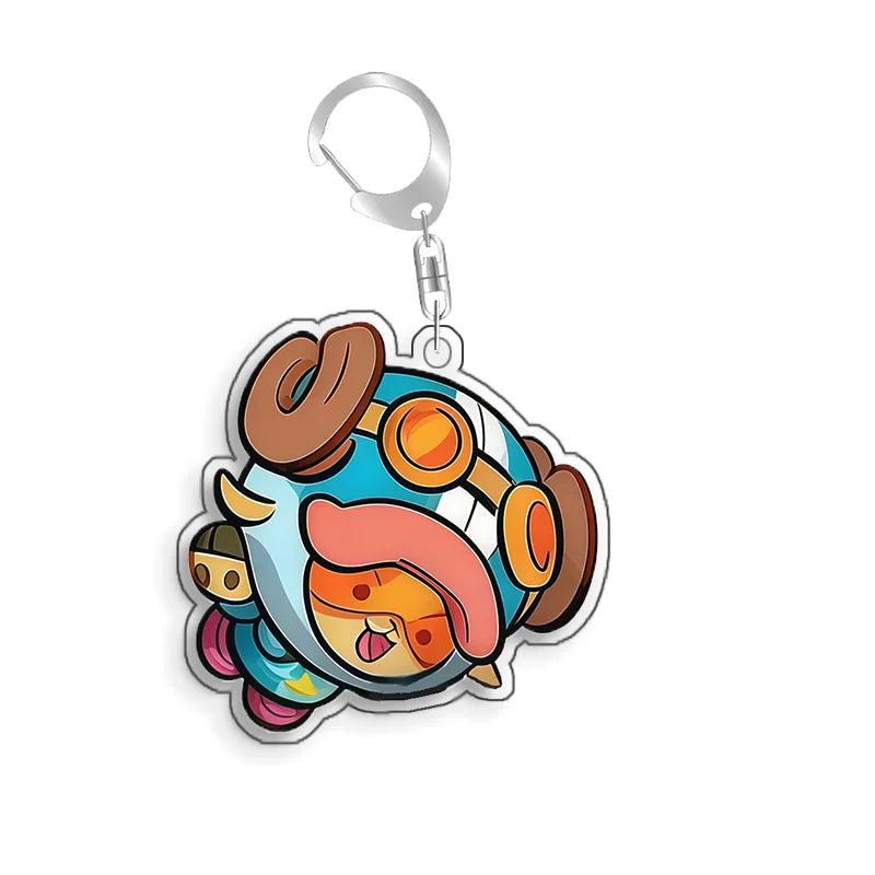 For Dragon Ball Usopp Nico Robin Tony Tony Chopper Nami Monkey D.Luffy Acrylic selfmade Cartoon Anime Keychain Pendant Toy gift