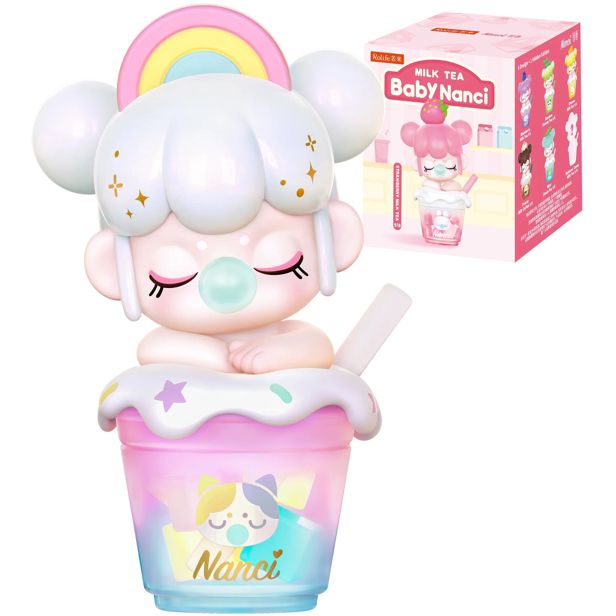 Rolife Nanci Blind Box BabyNanci Milk Tea Action Figure Collectible Doll Toys Surprise Figure Dolls for Kids Friends Adults