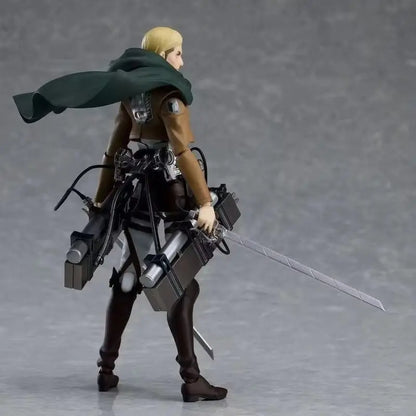 In Stock Figma 446 Attack On Titan Erwin Smith In Stock Anime Action Figure Collectible Model Toy For Fans Desktop Decoration