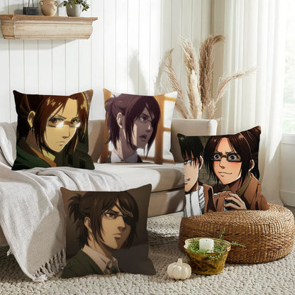 Attack on Titan Hange Zoe Pillow Case Home Decoration Cushion Cover Suitable For Office Sofa Bedroom Car